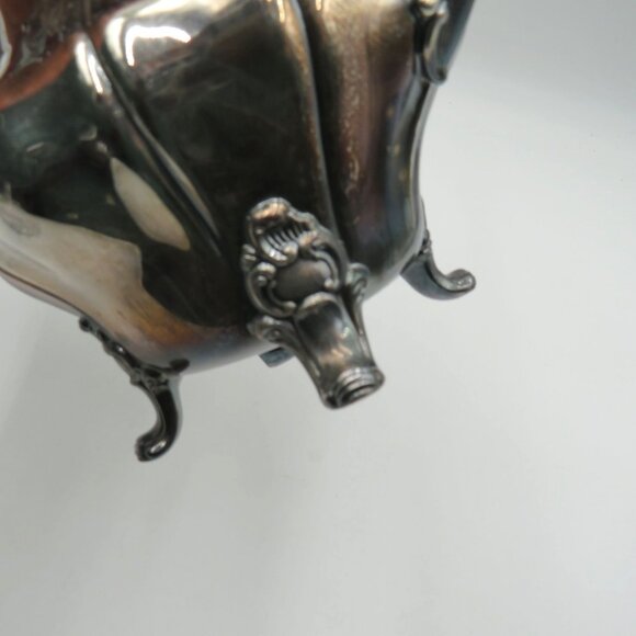 Vintage Gorham Silverplate Teapot YC1601 Rosewood Hinged Lid Footed Base - Picture 11 of 11